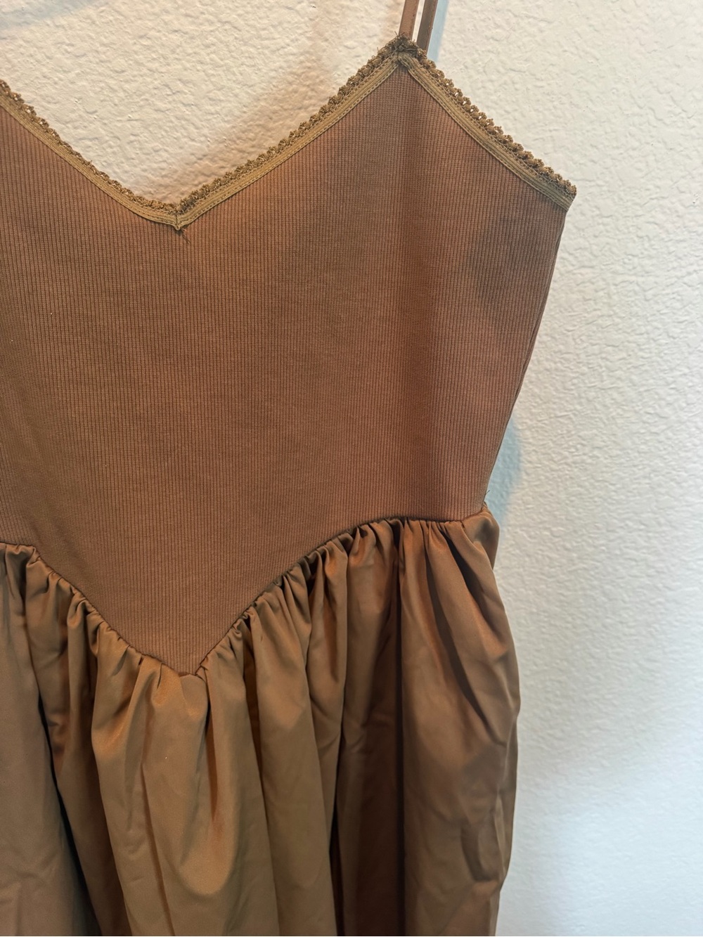 NWT Fashion Nova Classic Brown Spaghetti Strap Midi Dress XL - Picture 2 of 4
